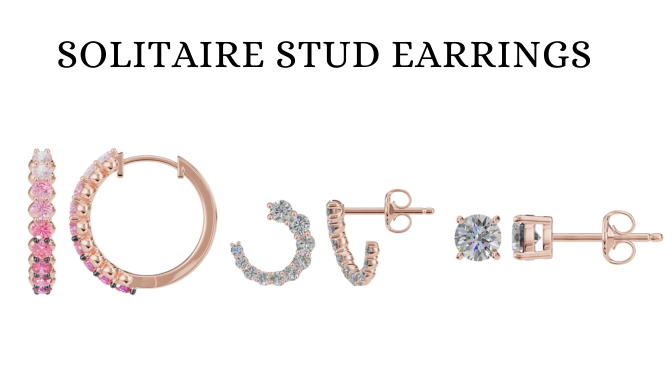 solitaire stud earrings